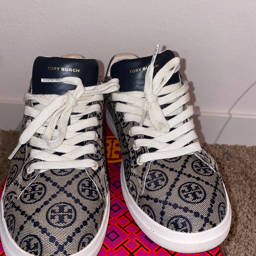 Tory burch Howell T-monogram jacquard/calf leather
